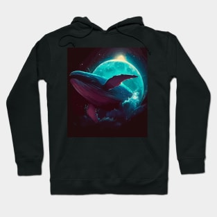 Whale dream in space Hoodie